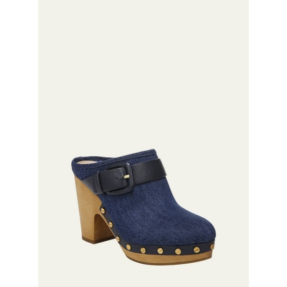 NWOB Veronica Beard Dacey Denim Clog Mules. Sizes 7, 7.5 - Picture 3 of 12